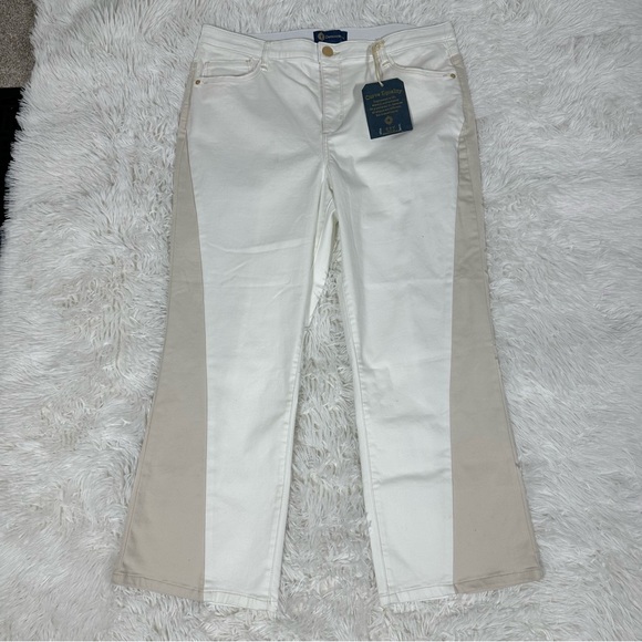 Democracy "Ab"solution High Rise Barely Boot Jeans Womens 16 Two Tone Colorblock - Picture 5 of 13